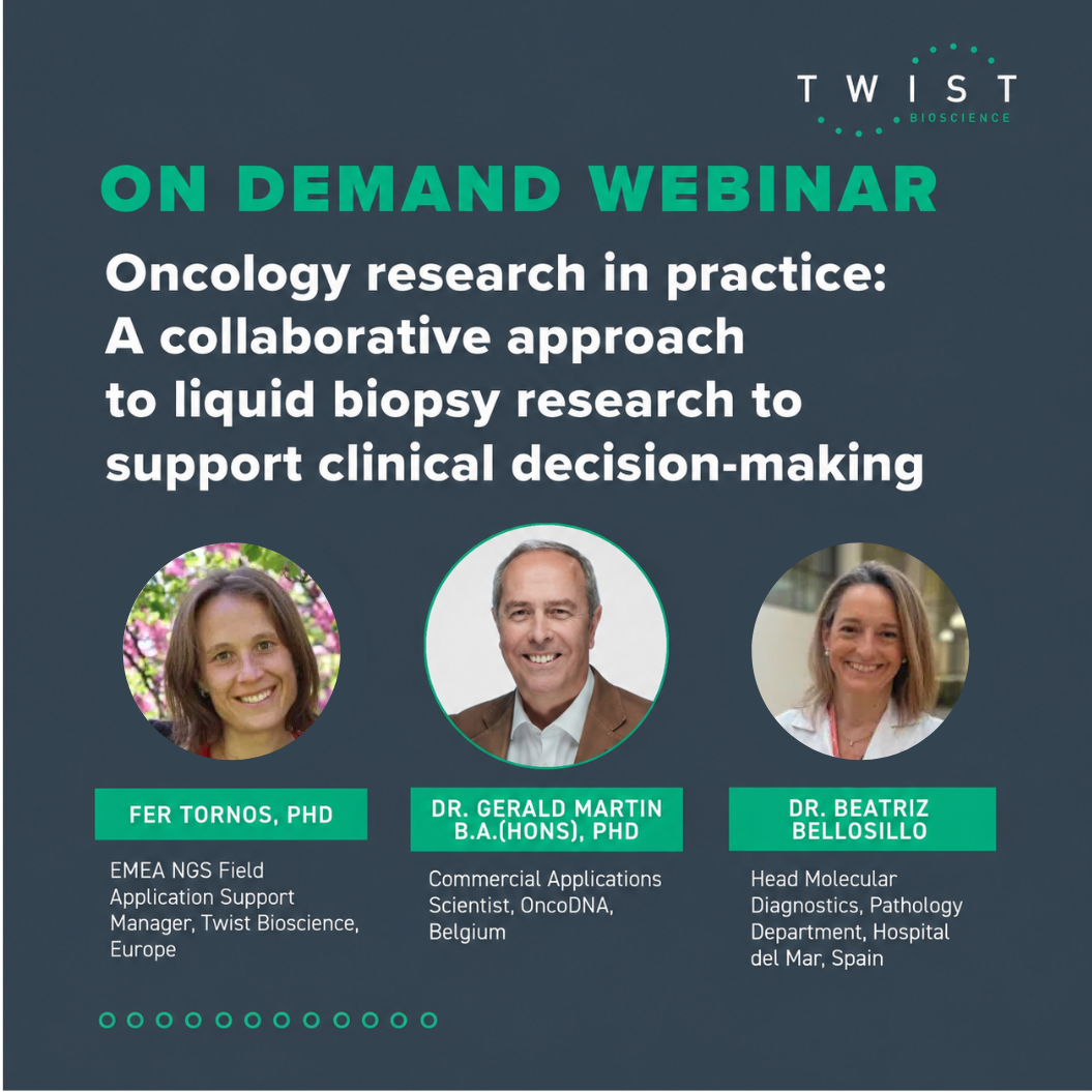 banner for webinar, Oncology research in practice: A collaborative approach to liquid biopsy research to support clinical decision-making